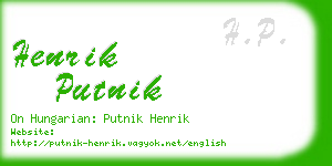 henrik putnik business card